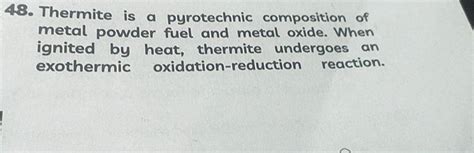 matel mixtures similar to thermite that are not pyrotechnic